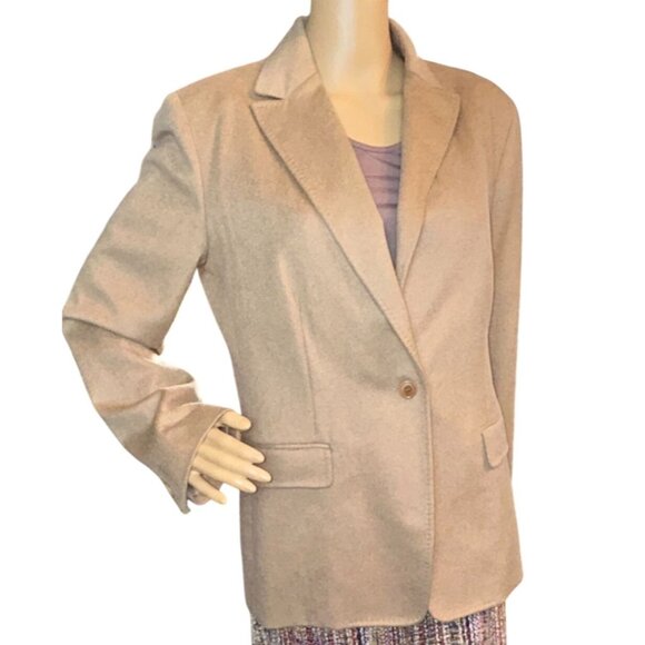 Brooks Brothers Womens Camel Hair Jacket Size 10 Tan Academia Luxury - Picture 1 of 8